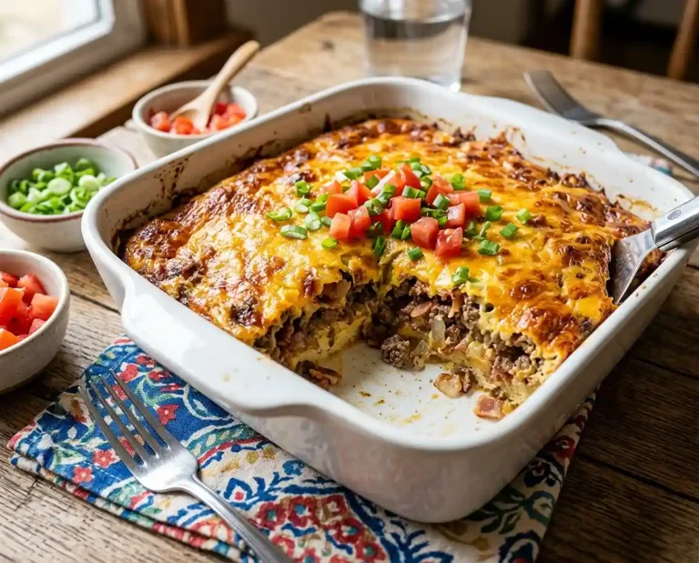 Low-Carb Bacon Cheeseburger Casserole
