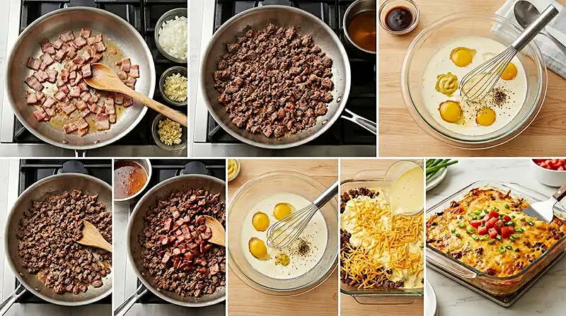Low-Carb Bacon Cheeseburger Casserole 3 Low Carb Meals Ground Beef