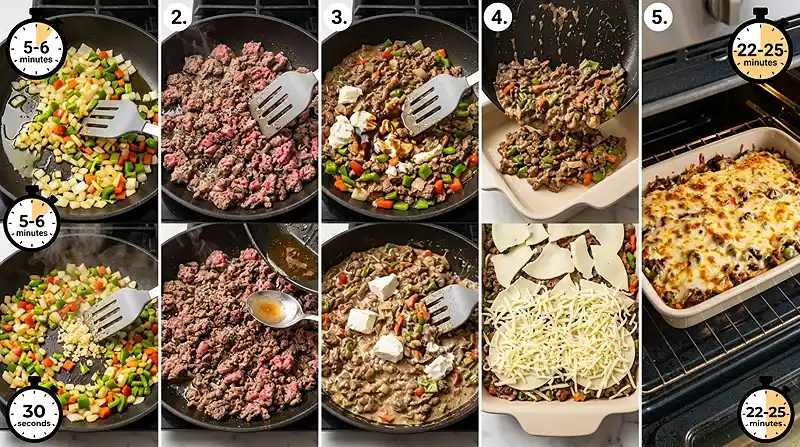 High Protein Low Carb Philly Cheesesteak Casserole 3 Low Carb Philly Cheesesteak Casserole