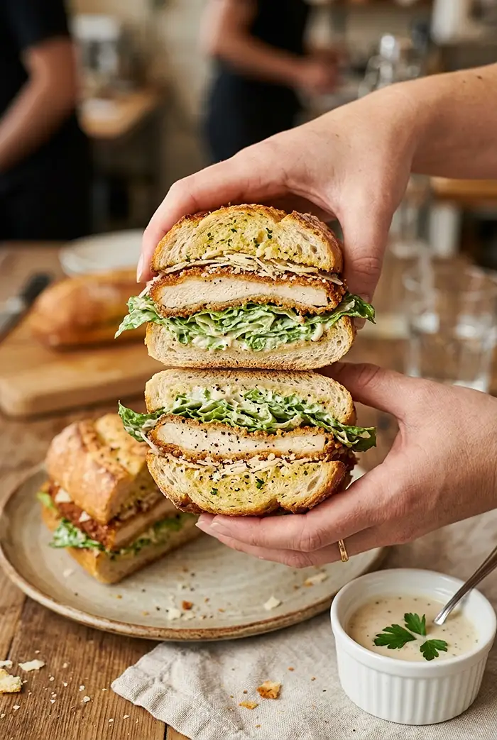 Chicken Caesar Sandwiches 4 Meals With Breaded Chicken