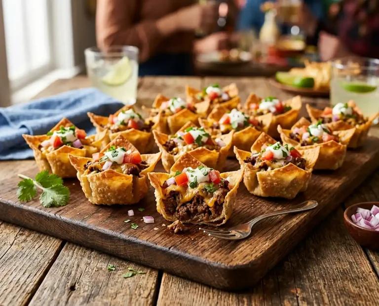 Mini Taco Cups (wonton wrapper)