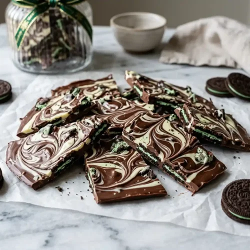 Mint Chocolate Cookie Bark