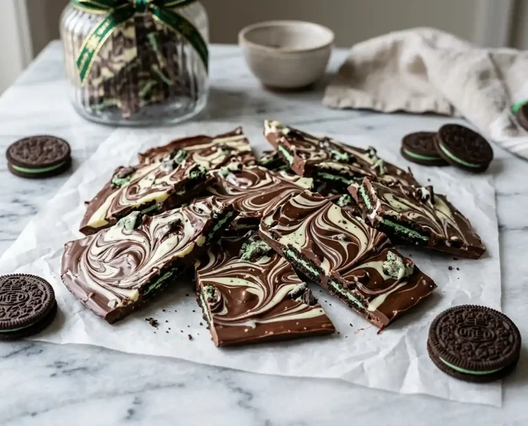 Mint Chocolate Cookie Bark