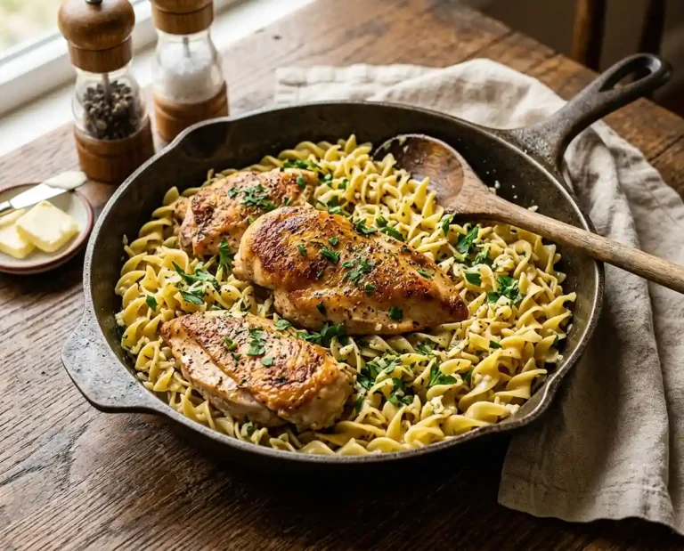 One-Pan Chicken with Buttered Noodles