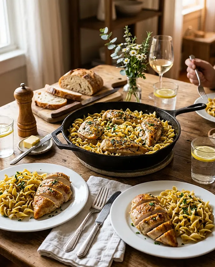 One-Pan Chicken with Buttered Noodles 5 One-Pan Chicken with Buttered Noodles Recipe