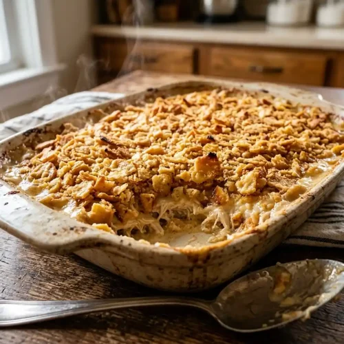 Ritz Cracker Chicken Casserole