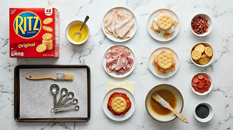 Ritz Cracker Party Sandwiches (3 Flavors) 2 Ritz Cracker Party Sandwiches (3 flavors) Ingredients