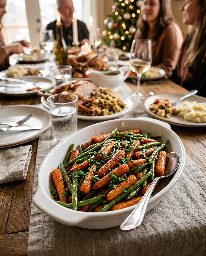 Honey Glazed Carrots & Green Beans 5 Roasted Vegetable Recipes