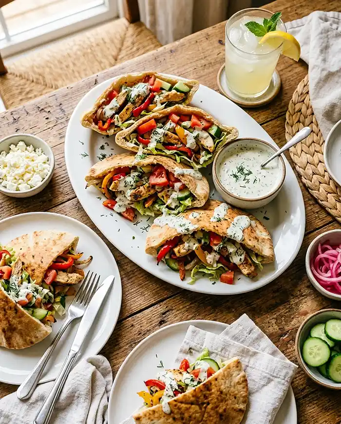 Sheet Pan Chicken Pitas with Herby Ranch Recipe 5 Sheet Pan Chicken Pitas