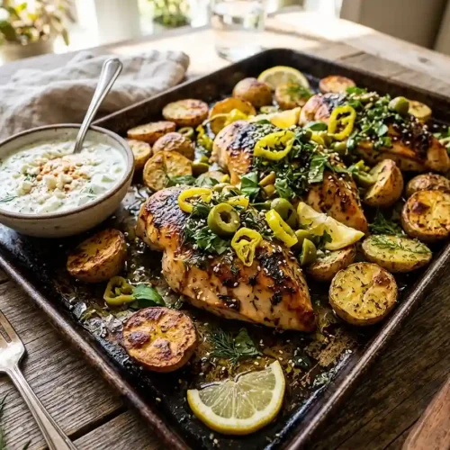 Sheet Pan Lemon Balsamic Chicken and Potatoes 6 Sheet Pan Lemon Balsamic Chicken and Potatoes