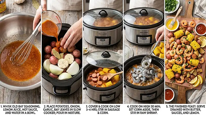 Slow Cooker Shrimp Boil 3 Shrimp Crockpot