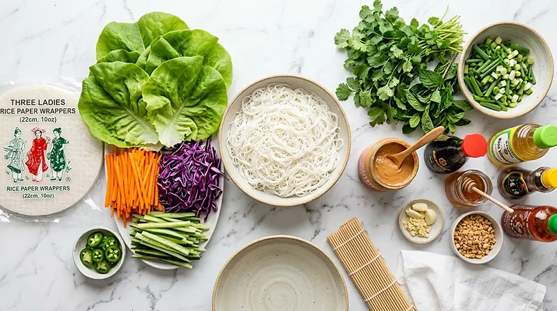Spring Rolls Perfect for Summer Ingredients