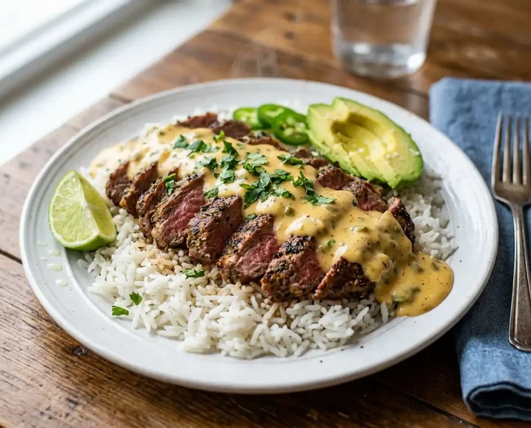 Steak Queso Rice