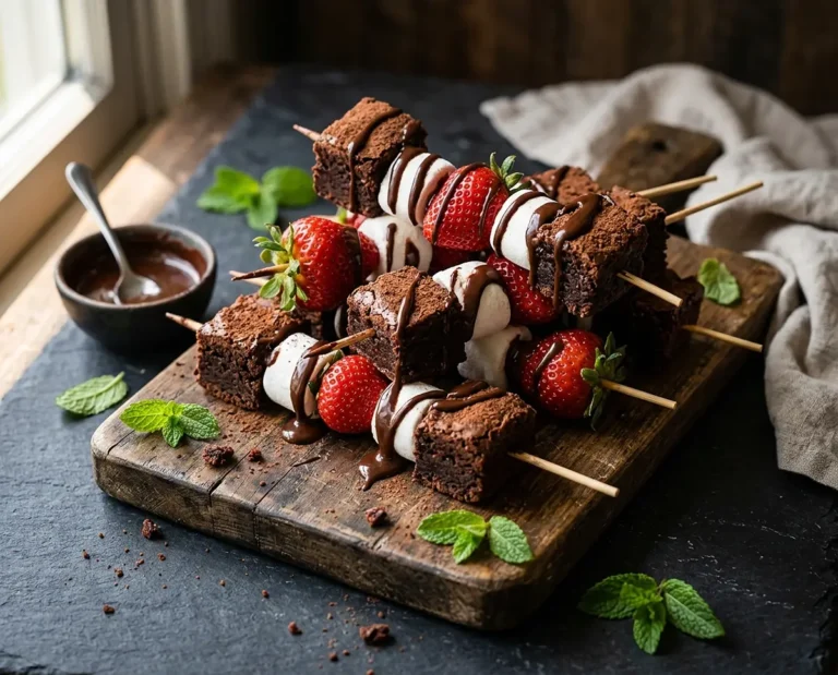 Strawberry Brownie Kabobs