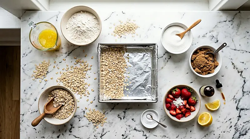 Strawberry Oatmeal Crumble Bars Ingredients