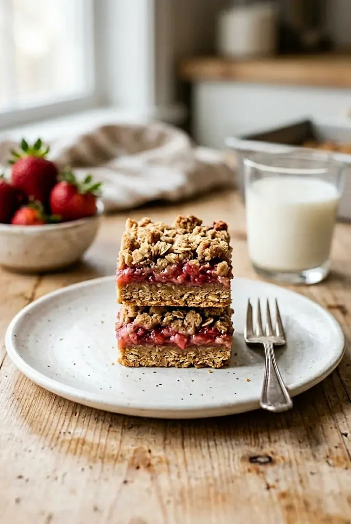 Strawberry Oatmeal Crumble Bars Recipe