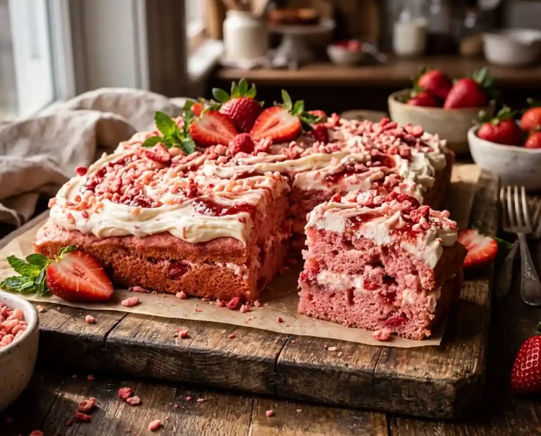 Strawberry Shortcake Sheet Cake