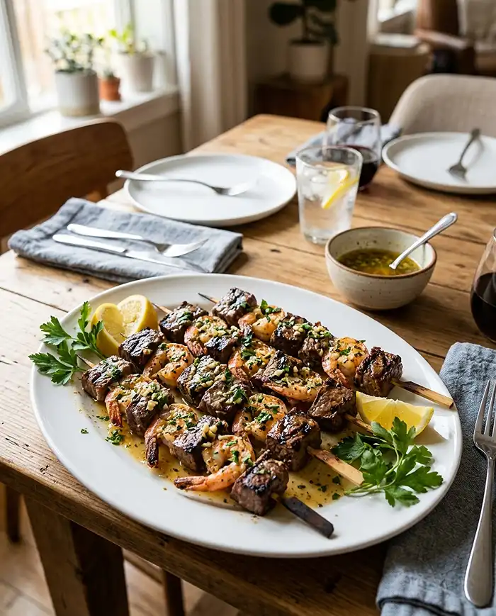 Grilled Steak and Shrimp Skewers 5 Summer Easy Recipes Dinner