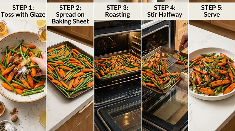 Honey Glazed Carrots & Green Beans 3 Veggie Side Dishes