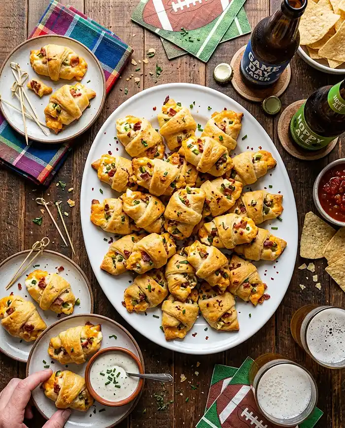 Jalapeño Popper Crescent Bites 5 crescent roll appetizers