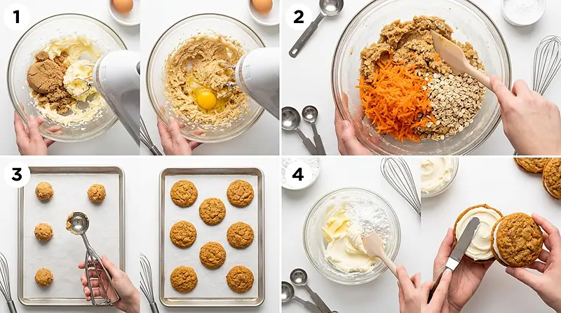 Carrot Cake Cookie Sandwiches 3 easter desserts