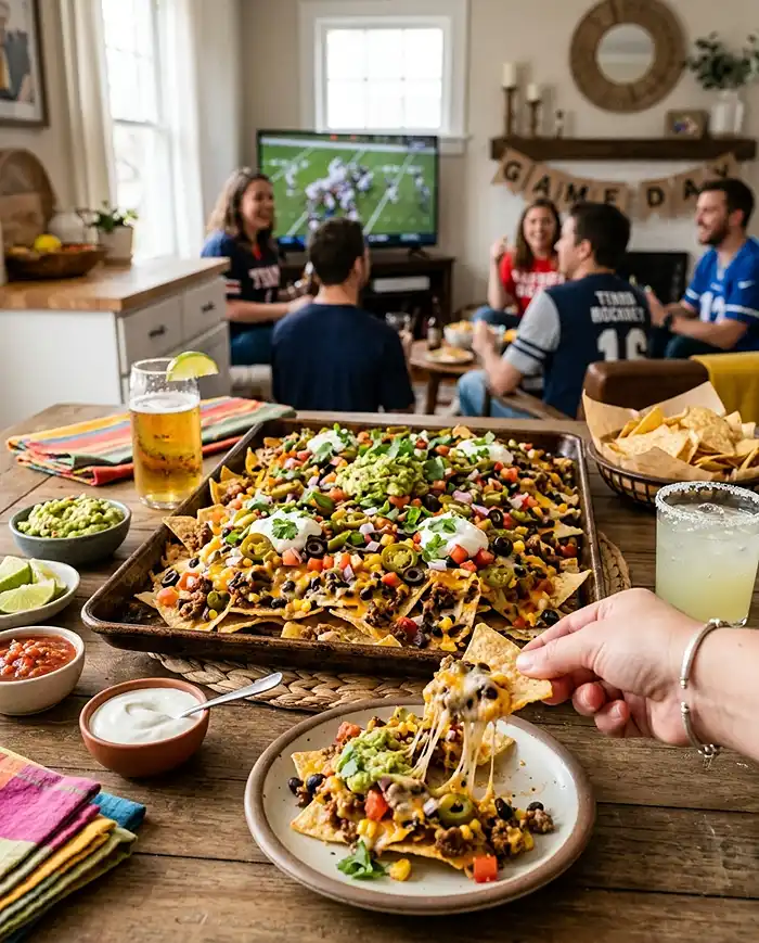 Sheet-Pan Loaded Nachos 5 easy appetizer
