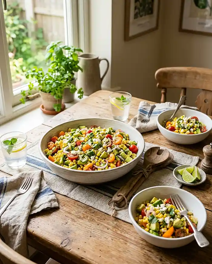 Summer Corn Salad with Avocado 5 fresh corn avocado salad