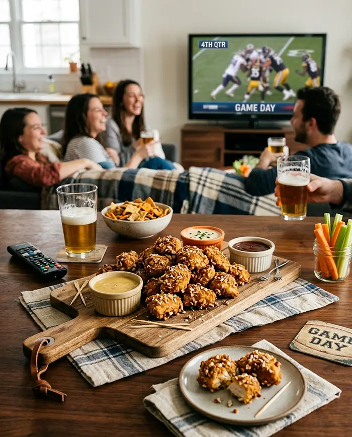 Crispy Pretzel Chicken Bites with Honey Mustard Dip 5 honey mustard dip
