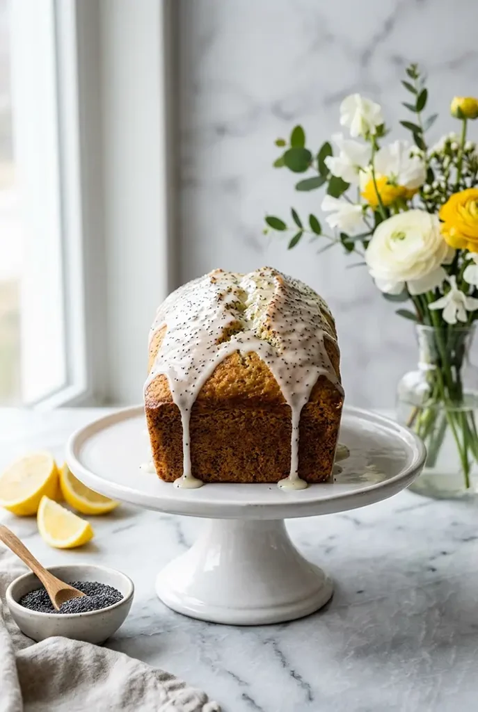 Lemon Poppy Seed Loaf (Glazed) 4 lemon poppy seed loaf