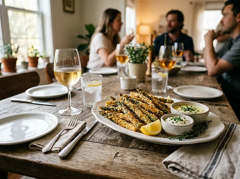 Crispy Parmesan Asparagus Fries + Dip 5 parmesan asparagus