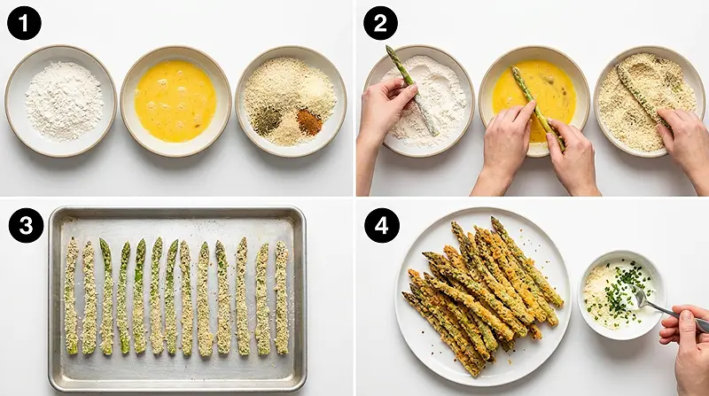 Crispy Parmesan Asparagus Fries + Dip 2 spring appetizer
