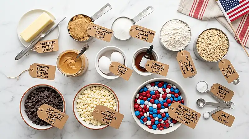 4th of July Monster Cookies 2 4th of July Monster Cookies Ingredients