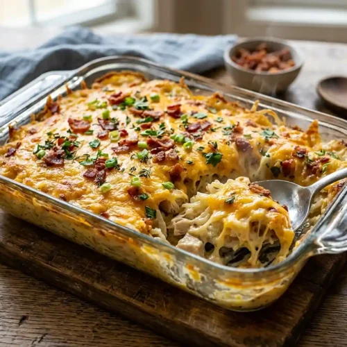 5-Ingredient Cheesy Chicken Bacon Ranch Potato Bake 6 5-Ingredient Cheesy Chicken Bacon Ranch Potato Bake