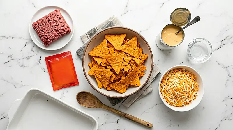 5-Ingredient Cheesy Dorito Taco Casserole 2 5-Ingredient Cheesy Dorito Taco Casserole Ingredients