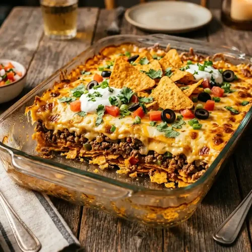 5-Ingredient Cheesy Dorito Taco Salad Casserole 6 5-Ingredient Cheesy Dorito Taco Salad Casserole