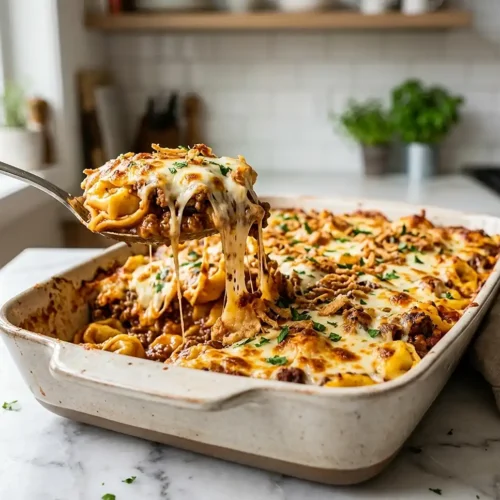 5-Ingredient Cheesy Sloppy Joe Tortellini Bake 5 5-Ingredient Cheesy Sloppy Joe Tortellini Bake