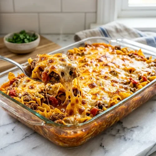 5-Ingredient Cheesy Taco Noodle Bake 5 5-Ingredient Cheesy Taco Noodle Bake