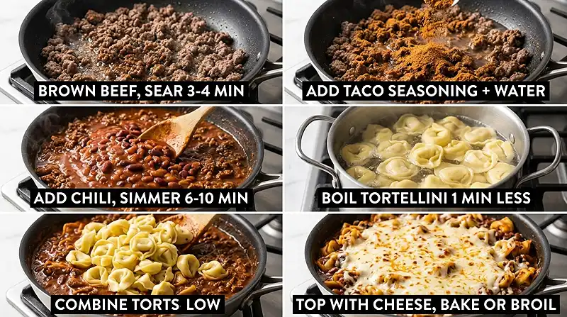 5-Ingredient Chili Cheese Tortellini 3 5-Ingredient Chili Cheese Tortellini Instructions