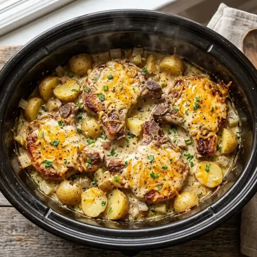 5-Ingredient Crockpot Creamy Ranch Pork Chops & Potatoes 6 5-Ingredient Crockpot Creamy Ranch Pork Chops & Potatoes