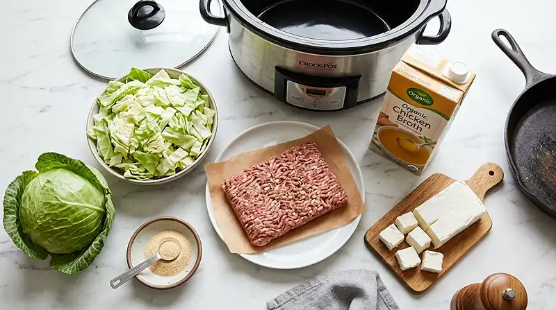 5-Ingredient Crockpot Creamy Sausage & Cabbage Soup 2 5-Ingredient Crockpot Creamy Sausage & Cabbage Soup Ingredients