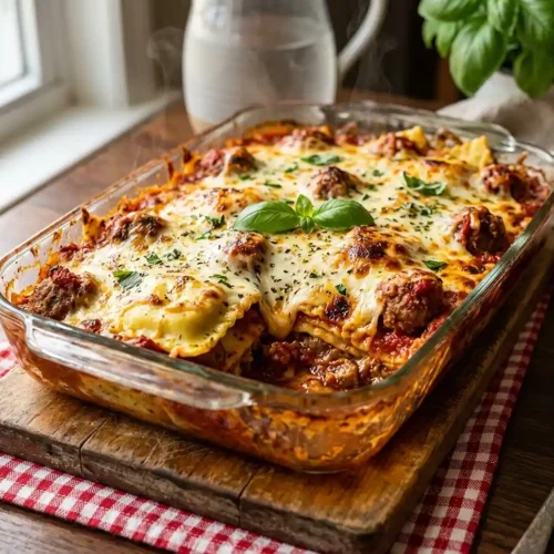 5-Ingredient Lazy Lasagna Ravioli Bake