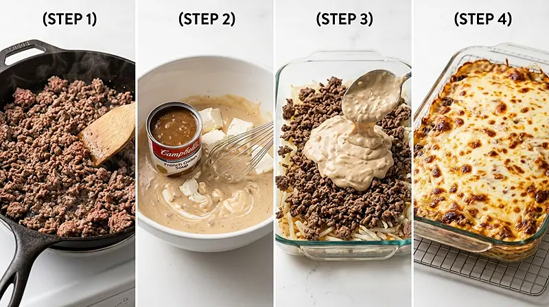 5-Ingredient Philly Cheesesteak Bake 3 5-Ingredient Philly Cheesesteak Bake Instructions