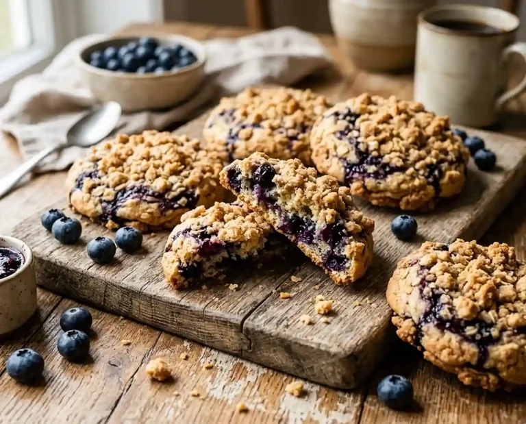 Blueberry Muffin Crumble Cookies