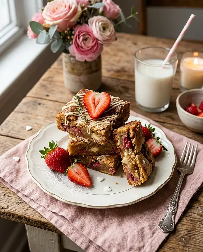 Brown Butter Strawberry Blondies Recipes