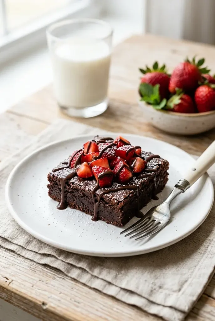 Chocolate Covered Strawberry Brownies 4 Brownie Strawberry Cake