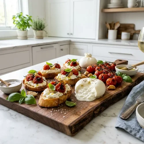 Burrata Tomato Crostini Board 5 Burrata Tomato Crostini Board