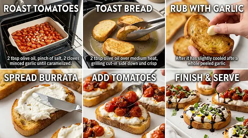 Burrata Tomato Crostini Board 3 Burrata Tomato Crostini Board Instructions