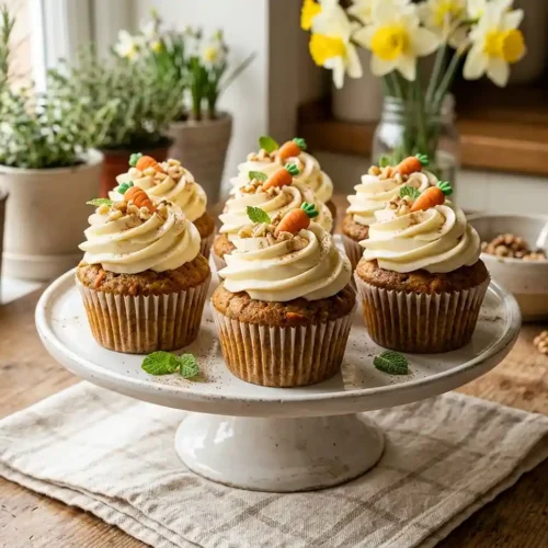 Carrot Cake Cupcakes with Cream Cheese Frosting