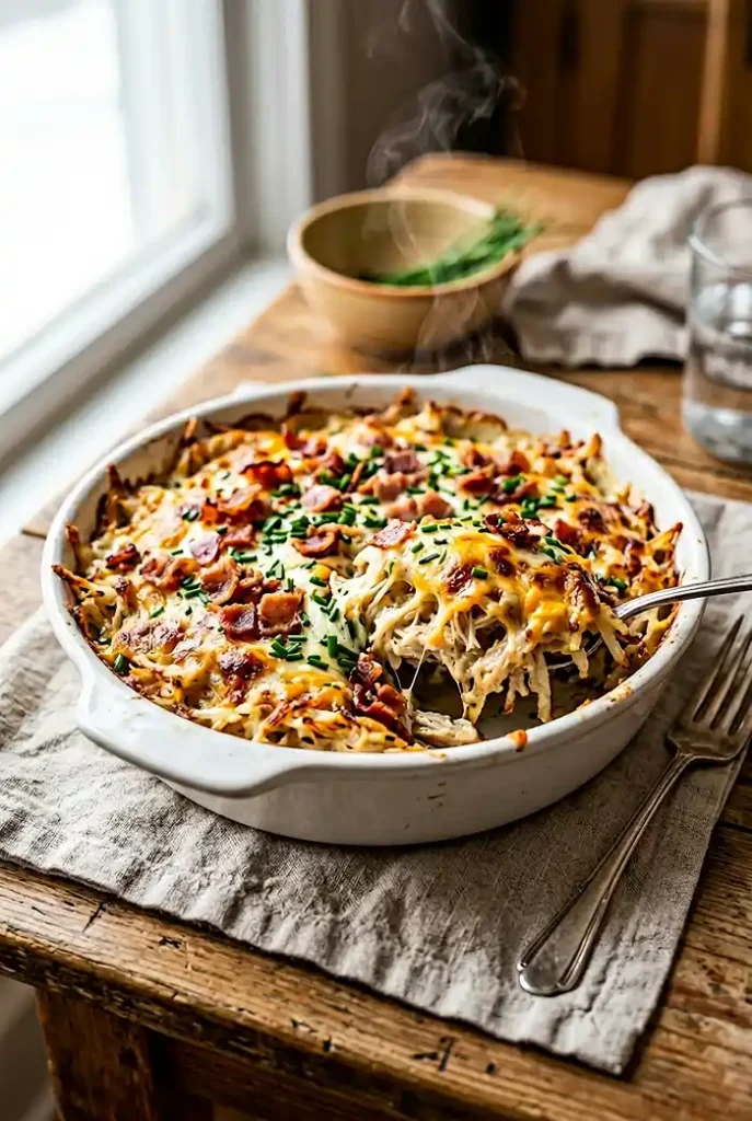 5-Ingredient Cheesy Chicken Bacon Ranch Potato Bake 4 Chicken Bacon Ranch Potato Bake