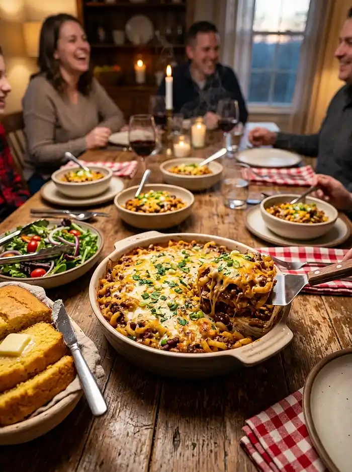 5-Ingredient Cheesy Chili Mac Casserole 5 Chili Mac Casserole